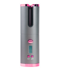 Cordless automatic hair curler with LCD