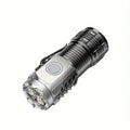 Tactical LED Mini Flashlight - USB Rechargeable 5 Modes Work Light for Hiking, Camping, Car Repair, Portable Torch with Clip & Magnet