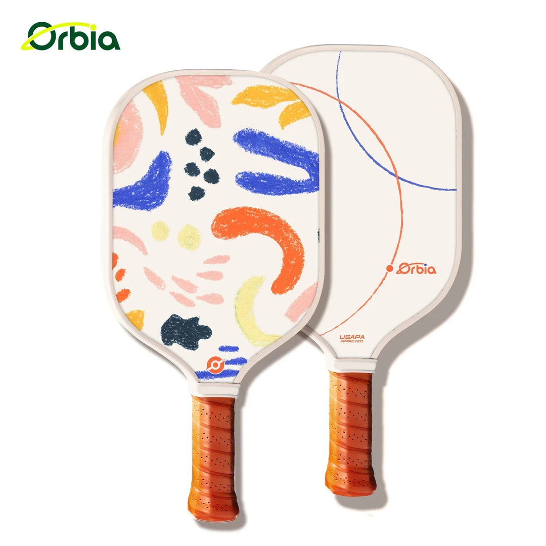 Kids Pickleball Paddle Set with Durable Glass Fiber, 13mm Core, Lightweight Design for Outdoor Play, Includes Paddles and Balls