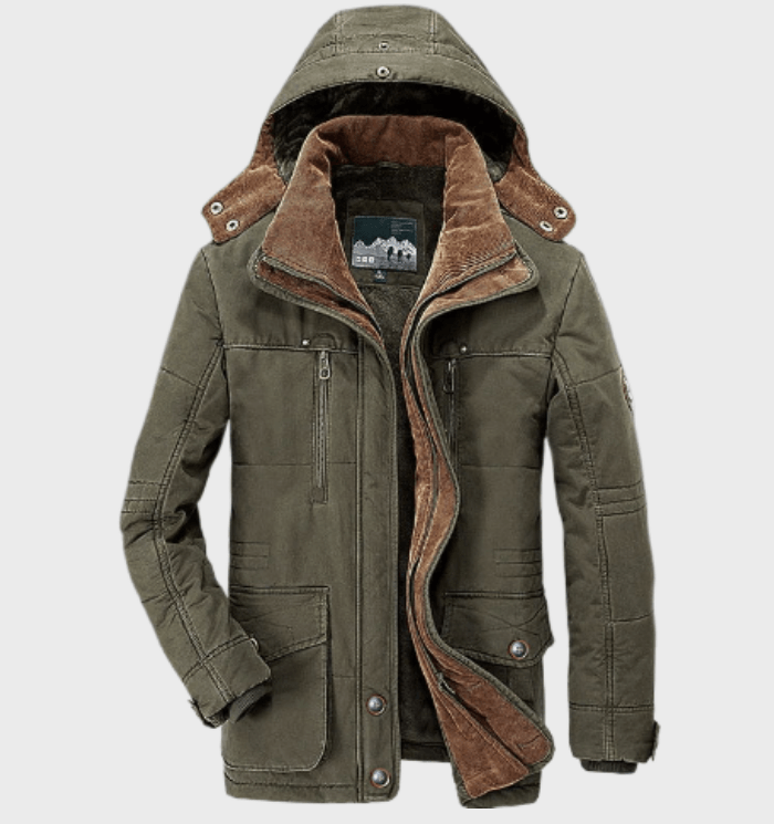 Waterproof Cozy Men's Winter Jacket - Hip Fleece Lined