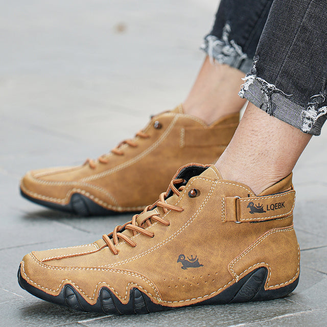 Unisex Leather Barefoot Shoes with Anti-Slip Design and Breathable Comfort for Daily Wear