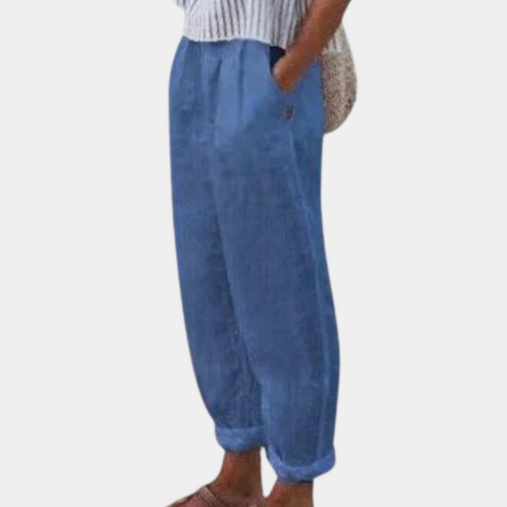 Breathable women’s lounge Trousers – relaxed fit, lightweight material, for summer outings
