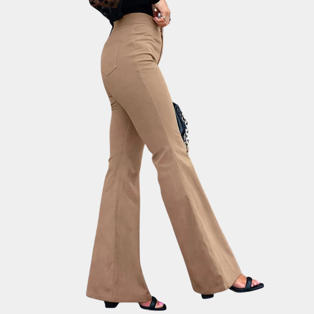 Lightweight &amp; comfortable women’s wide-leg Trousers – high-waisted corduroy, for summer
