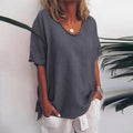 Breathable women’s crew neck shirt – classic design, soft fabric, for everyday wear