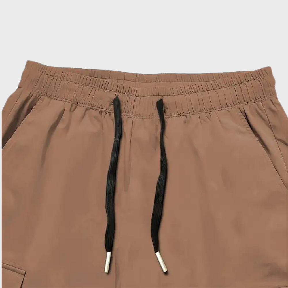 Relaxed Fit Black Cargo Trousers for Men, Breathable and Flexible Casual Trousers with Functional Pockets