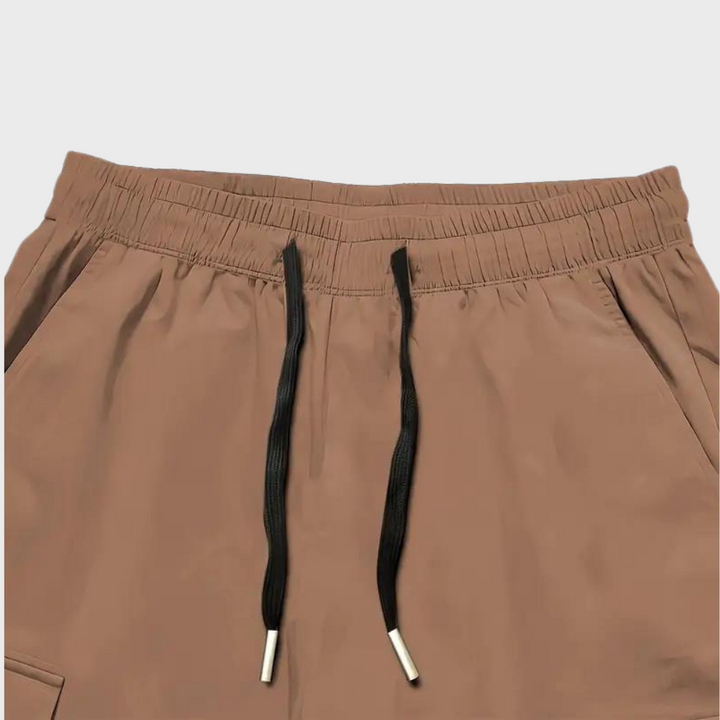 Relaxed Fit Black Cargo Trousers for Men, Breathable and Flexible Casual Trousers with Functional Pockets