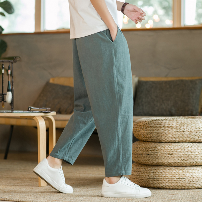 Breathable Loose Fit Men's Joggers, Stylish Cotton Athletic Trousers for Sports and Casual Wear