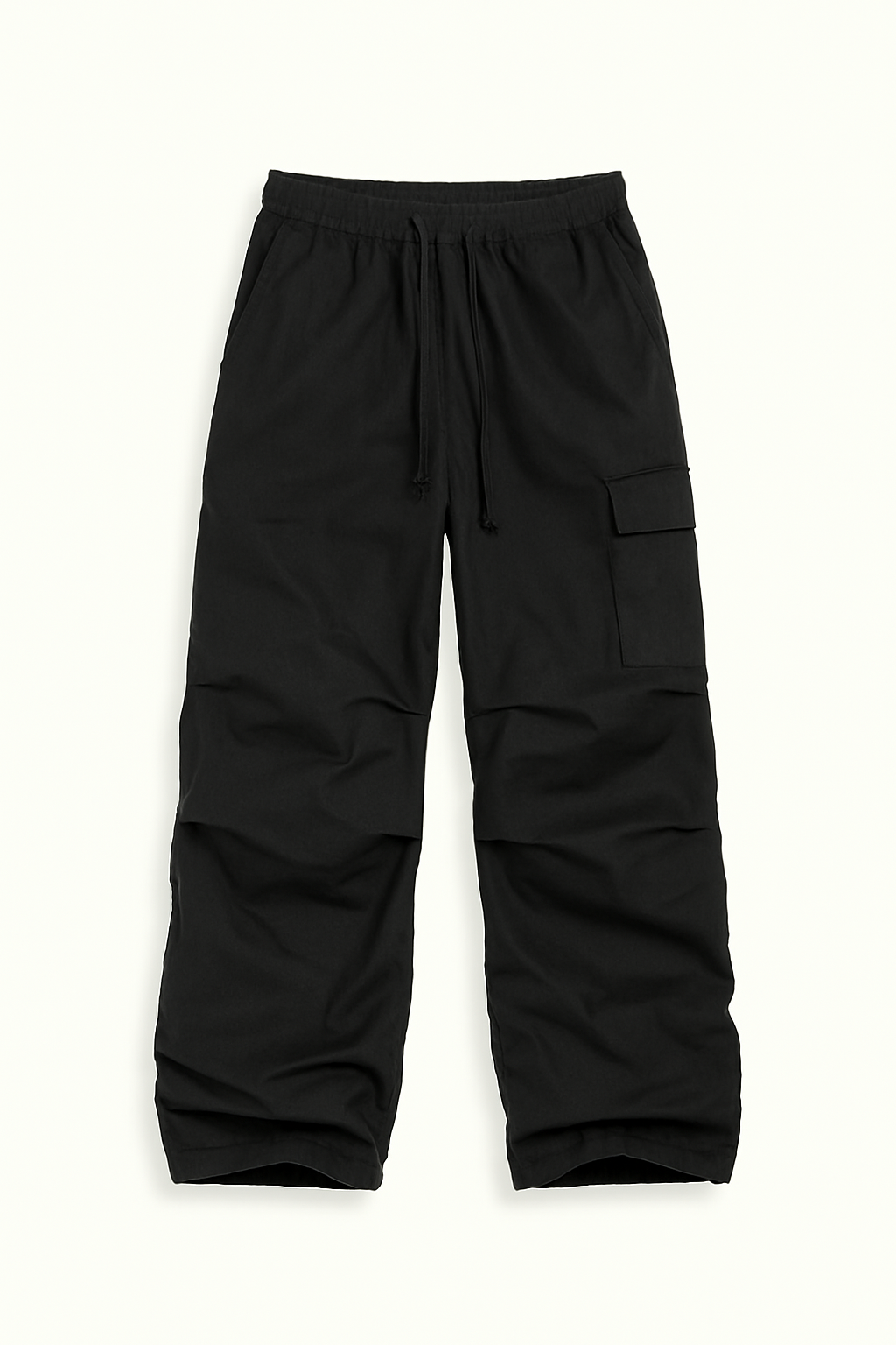 Black Cargo Trousers for Women with Adjustable Waist, Multiple Pockets, and Relaxed Fit for Versatile Styling