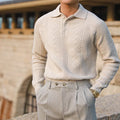 Warm Refined Men's Polo Jumper - Relaxed Cut, Knit, Winter