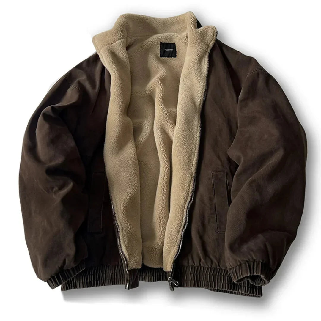 Insulating Padded Jacket - Boxy Fit, Cotton, Cold Weather