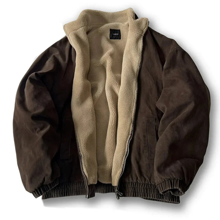 Insulating Padded Jacket - Boxy Fit, Cotton, Cold Weather