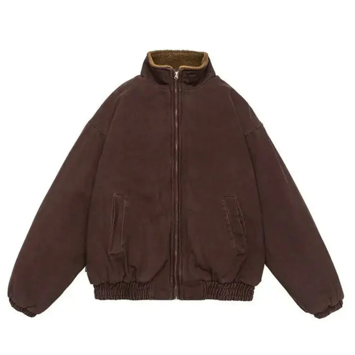Insulating Padded Jacket - Boxy Fit, Cotton, Cold Weather