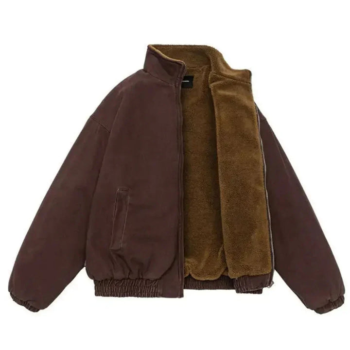 Insulating Padded Jacket - Boxy Fit, Cotton, Cold Weather