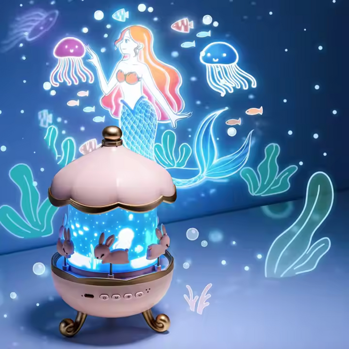 Upgraded Projector Night Light - 12 Themes, Bluetooth, Calming Glow for Kids