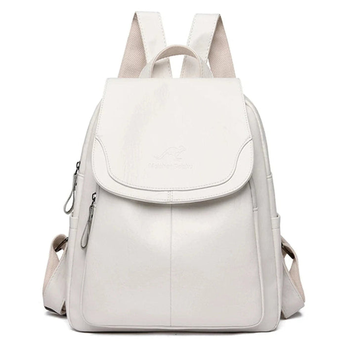 Durable women's leather backpack – structured design, premium quality, for work and daily use