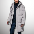 Waterproof Cozy Men's Parka Jacket - Long Quilted, For Cold