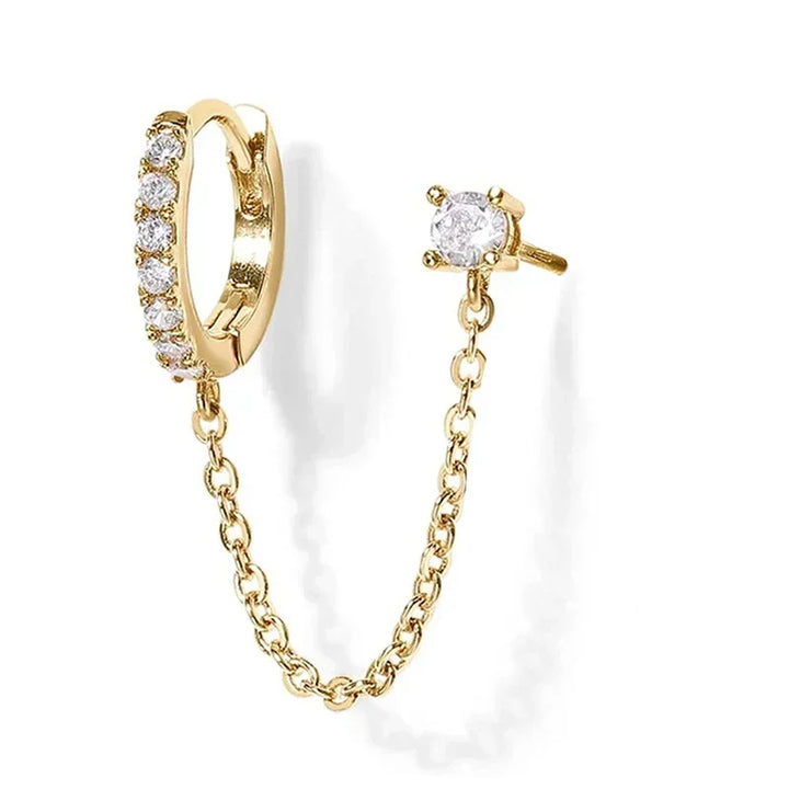 Gold Hoop Earrings with Stylish Tassel Design for Women, Lightweight Fashion jewellery for Dance Parties