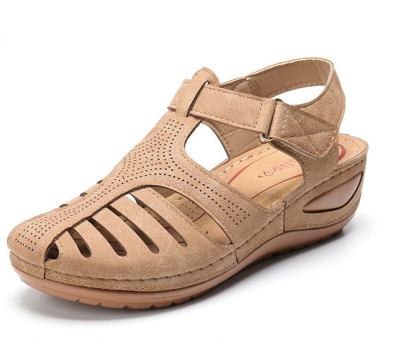 Orthopaedic Leather Sandals for Women - Foot Pain Relief, Improved Posture, Adjustable Straps, Comfortable Fit
