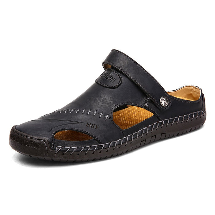 Comfortable Orthopaedic Sandals with Non-Slip Rubber Sole and Breathable Mesh Upper, Closed Toe Gladiator Design