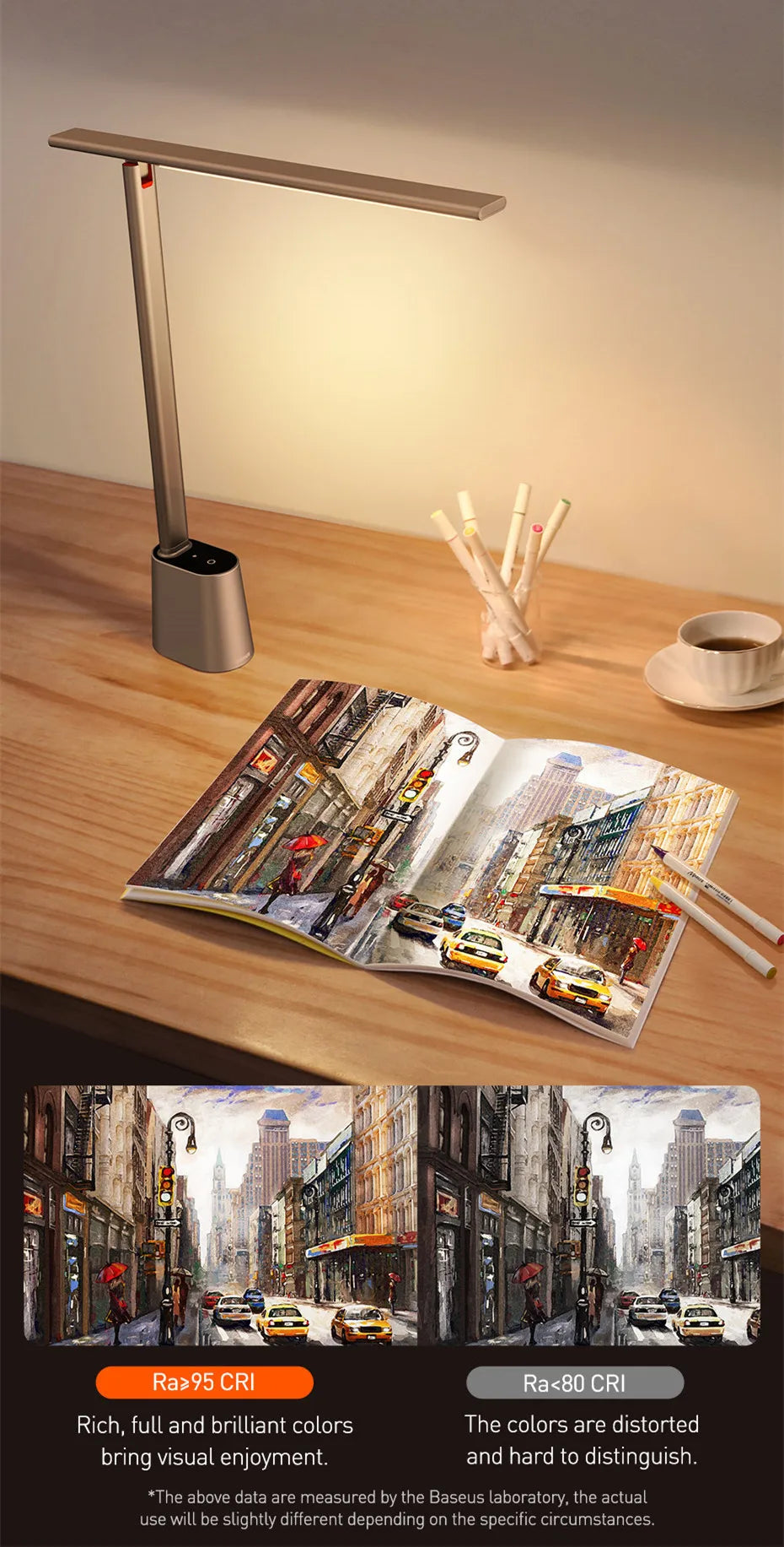 LED Desk Lamp Foldable Dimmable Eye Protection Study