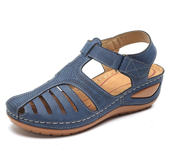 Orthopaedic Leather Sandals for Women - Foot Pain Relief, Improved Posture, Adjustable Straps, Comfortable Fit