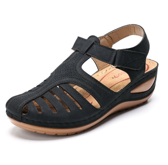 Orthopaedic Leather Sandals for Women - Foot Pain Relief, Improved Posture, Adjustable Straps, Comfortable Fit