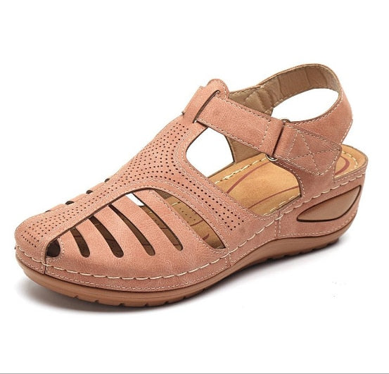 Orthopaedic Leather Sandals for Women - Foot Pain Relief, Improved Posture, Adjustable Straps, Comfortable Fit
