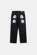 High-Waisted Baggy Jeans for Women, Relaxed Fit Y2K Denim, Casual Wide Leg Design in Light Blue, Dark Blue, Black