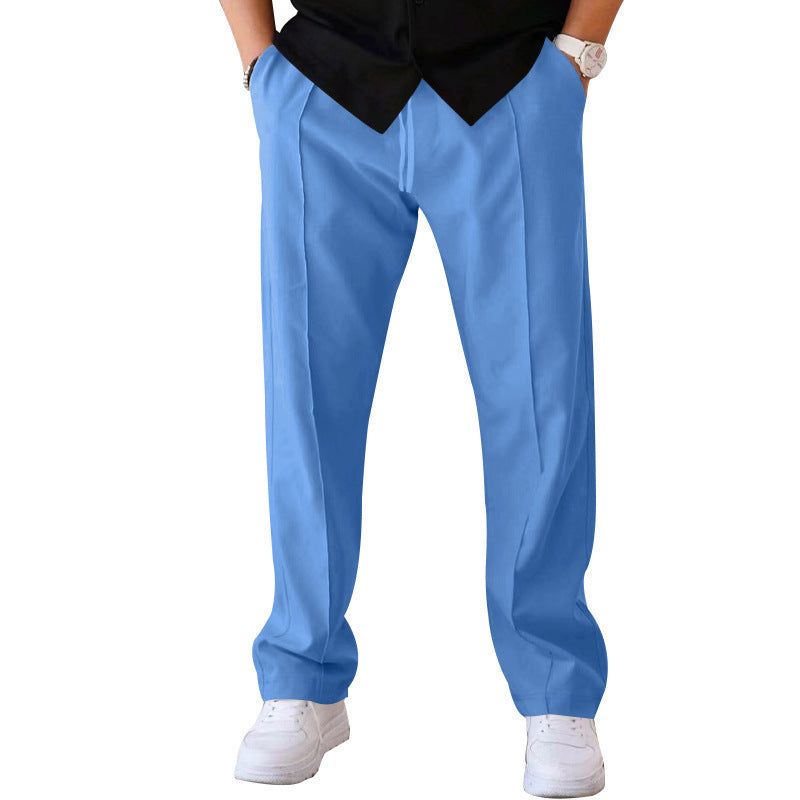 Lightweight &amp; comfortable men’s wide-leg Trousers – breathable fabric, casual style, perfect for summer