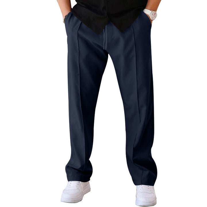 Lightweight &amp; comfortable men’s wide-leg Trousers – breathable fabric, casual style, perfect for summer