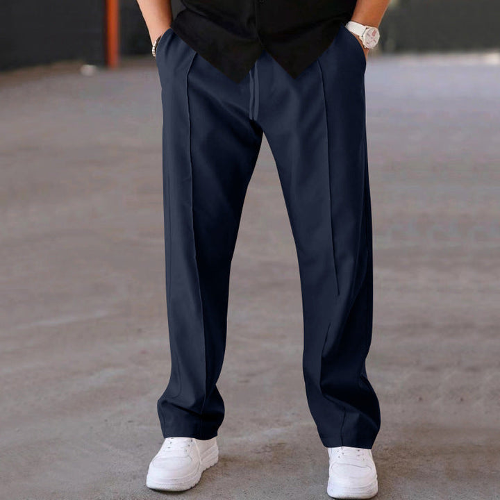 Lightweight &amp; comfortable men’s wide-leg Trousers – breathable fabric, casual style, perfect for summer
