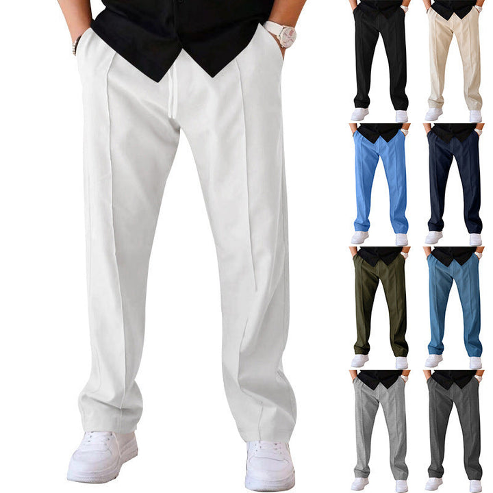 Lightweight &amp; comfortable men’s wide-leg Trousers – breathable fabric, casual style, perfect for summer