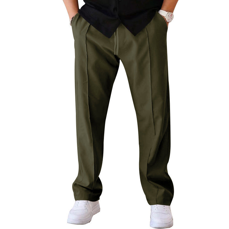 Lightweight &amp; comfortable men’s wide-leg Trousers – breathable fabric, casual style, perfect for summer