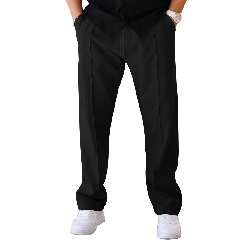 Lightweight &amp; comfortable men’s wide-leg Trousers – breathable fabric, casual style, perfect for summer