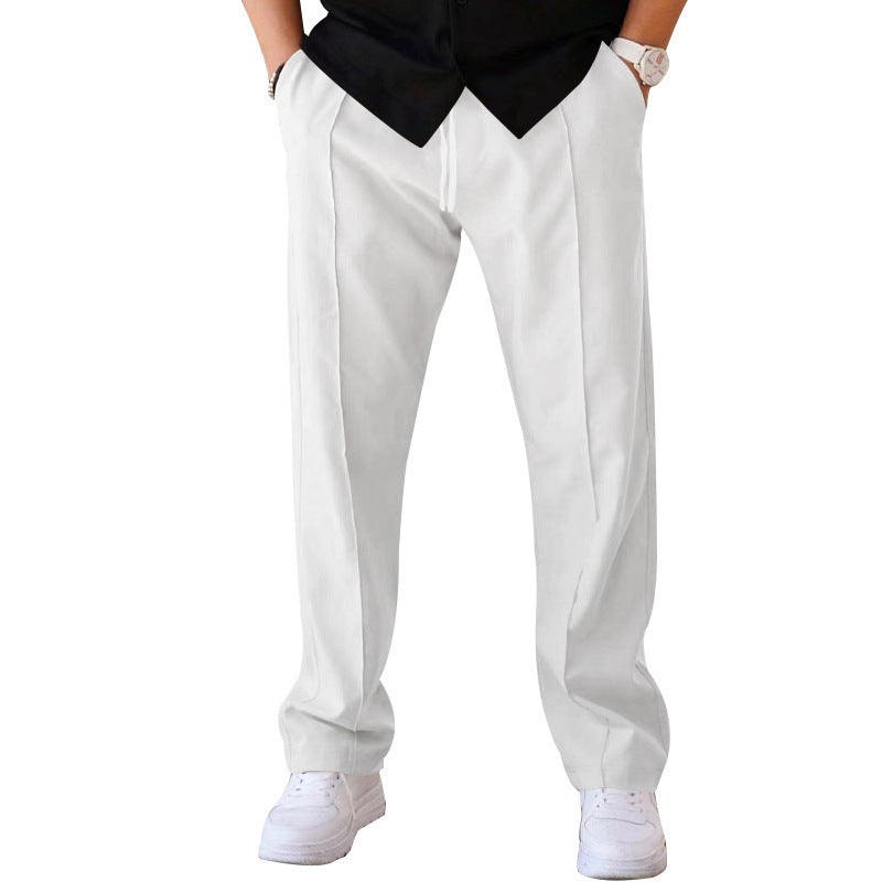 Lightweight &amp; comfortable men’s wide-leg Trousers – breathable fabric, casual style, perfect for summer