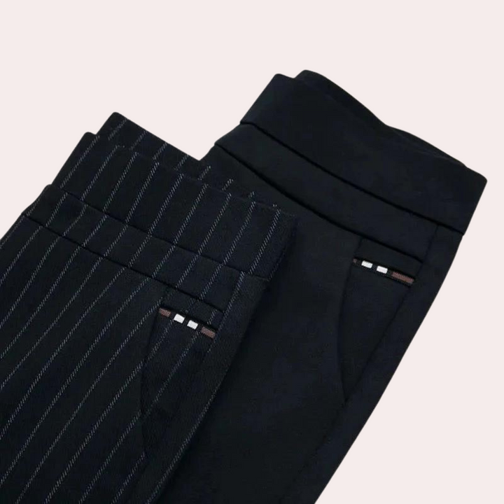 High Waist Black Stretch Trousers for Women, Comfortable Versatile Office and Casual Wear, M-4XL