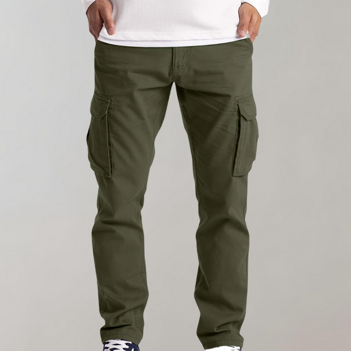 Mens Cargo Trousers with Spacious Pockets and Comfortable Fit for Everyday Wear