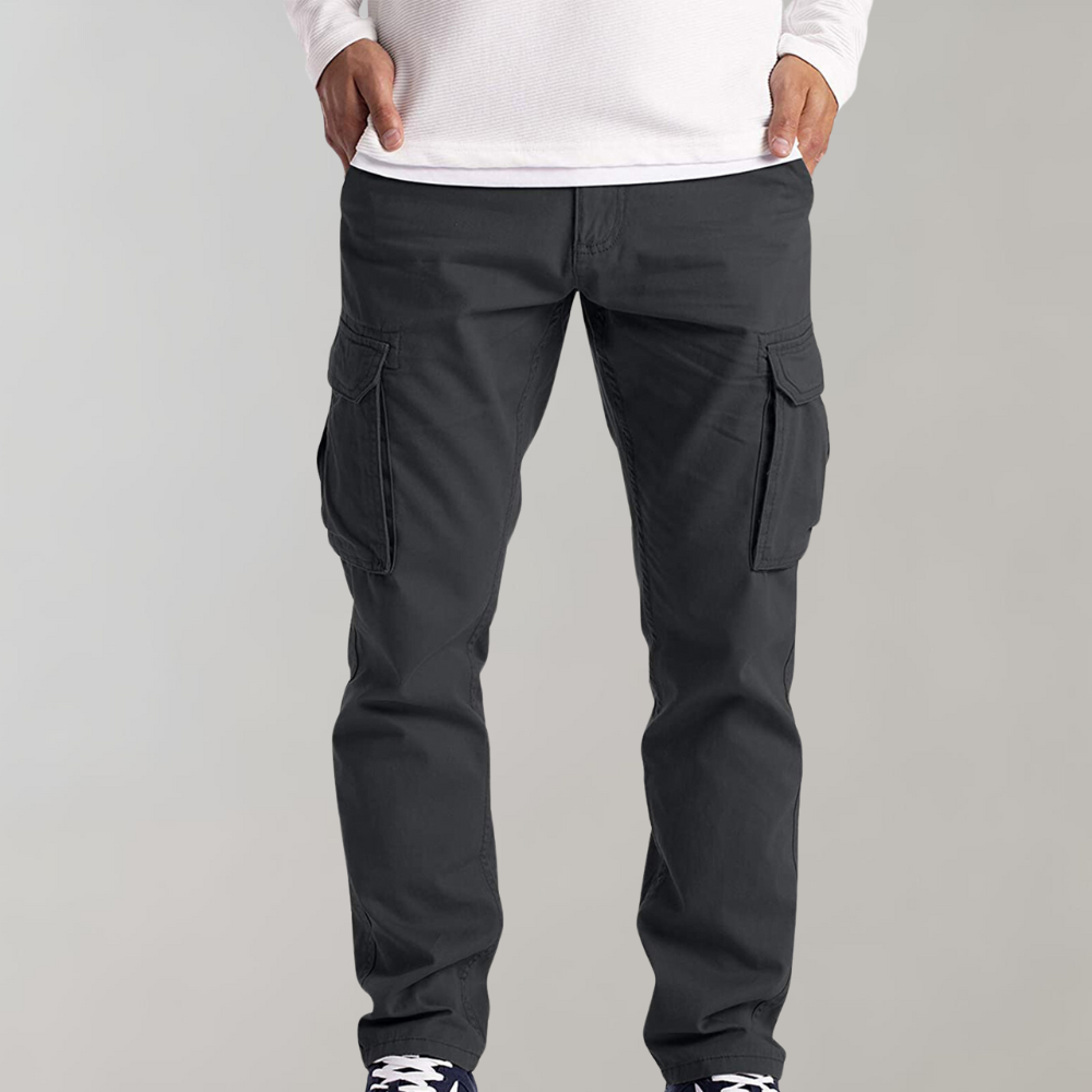 Mens Cargo Trousers with Spacious Pockets and Comfortable Fit for Everyday Wear