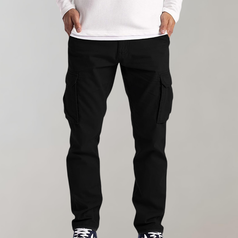 Mens Cargo Trousers with Spacious Pockets and Comfortable Fit for Everyday Wear