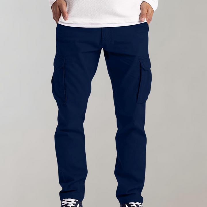 Mens Cargo Trousers with Spacious Pockets and Comfortable Fit for Everyday Wear