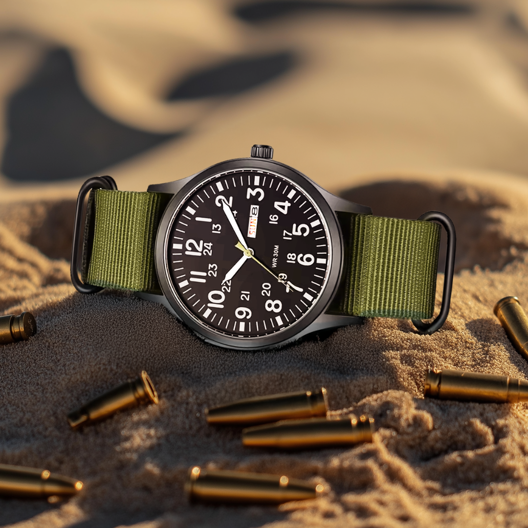 Adventure Men’s Watch – Waterproof, Scratch-Resistant, Nylon Strap, Rugged Outdoor Design