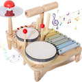 Wooden Xylophone Drum Set For Toddlers Montessori Musical Toy