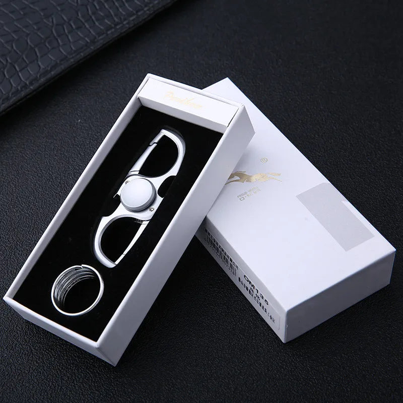 Fidget Spinner Keychain Stainless Steel EDC Gift 2025
