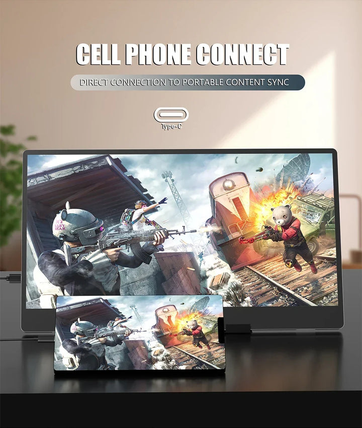 Portable Monitor 14 Inch 60Hz Travel Display With Speakers