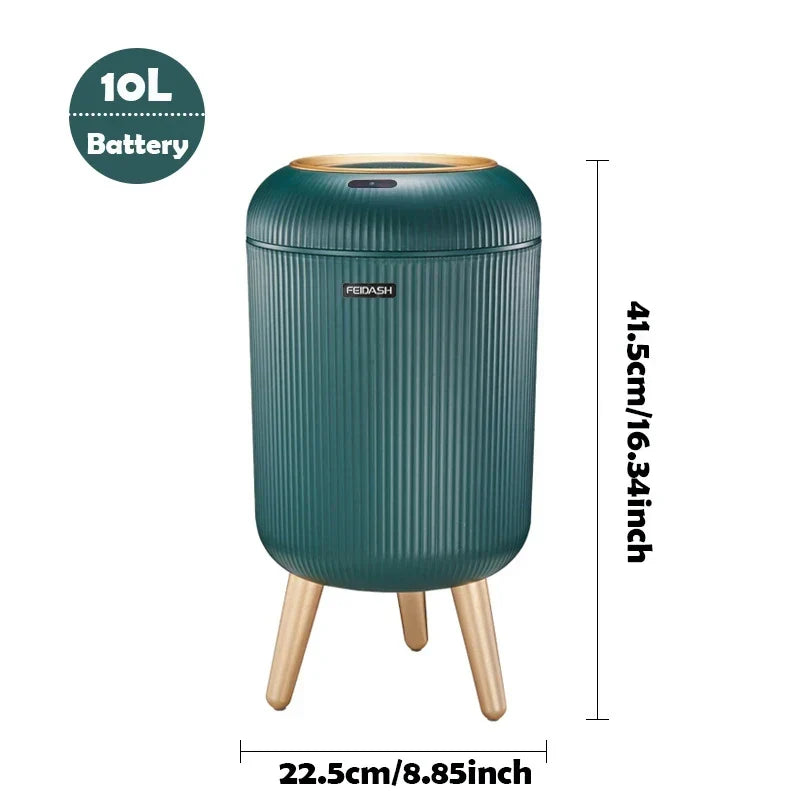 Motion Sensor Trash Can Small Plastic Smart Bin Hands Free