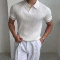 Quick-dry men's golf polo shirt - slim fit short sleeve, polyester, for sports and casual wear