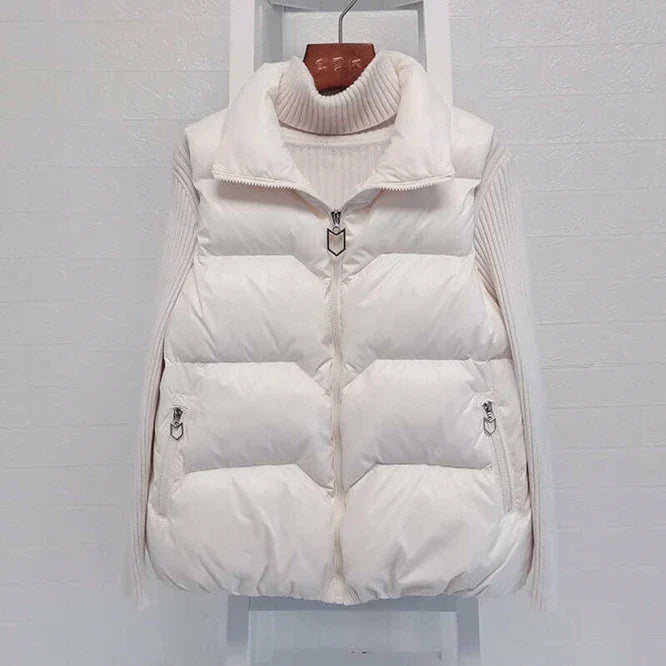 Insulating Women Vest - Loose Puffer, Polyester, Winter