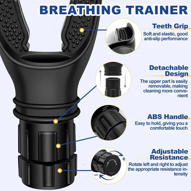 Breathing Trainer Lung Exerciser Adjustable Resistance