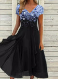 Elegant Chiffon Party Dress for Women, Knee-Length, Lightweight, Sophisticated Design for Special Occasions