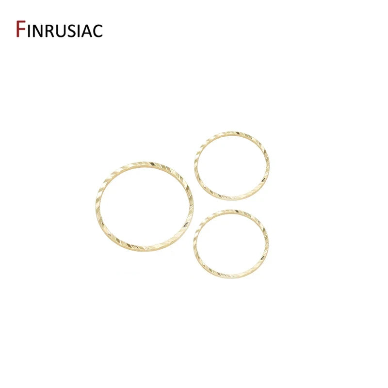 14K Gold Plated Brass jewellery Ring Connectors Pack 10Pc